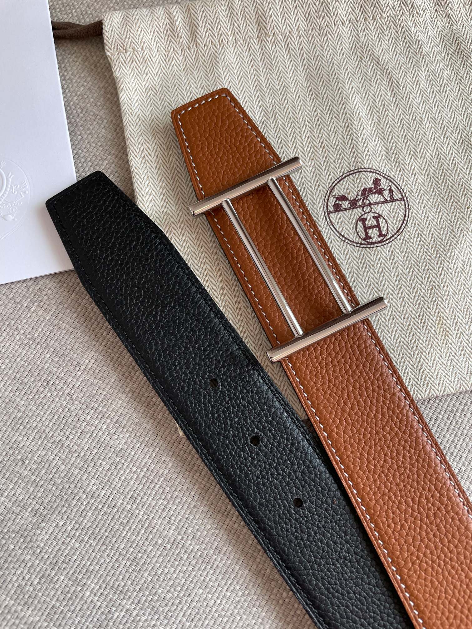 Cheap Replica Hermes Reversible Leather Men Belt Width 3.8cm 077