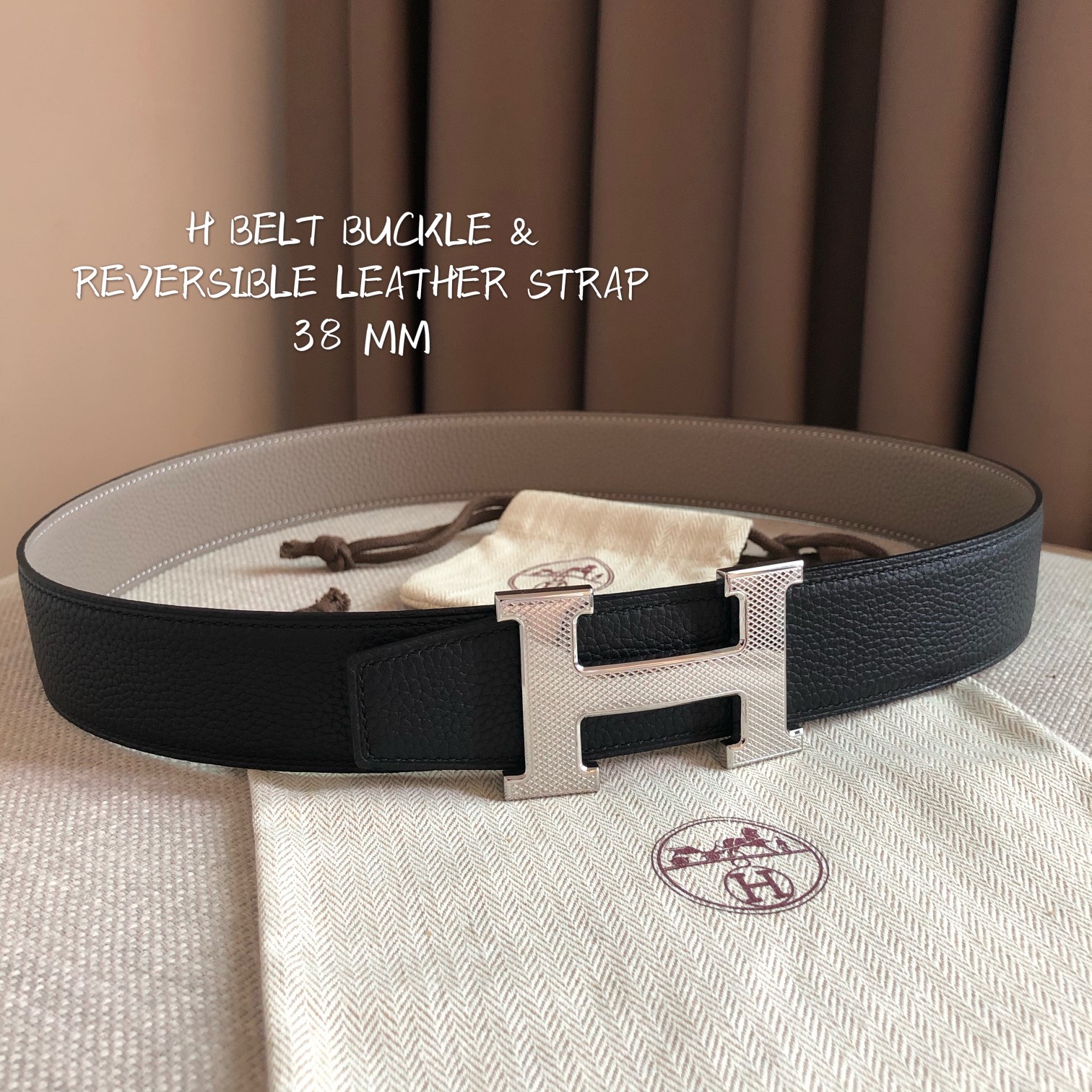 Cheap Replica Hermes Reversible Leather Men Belt Width 3.8cm 086