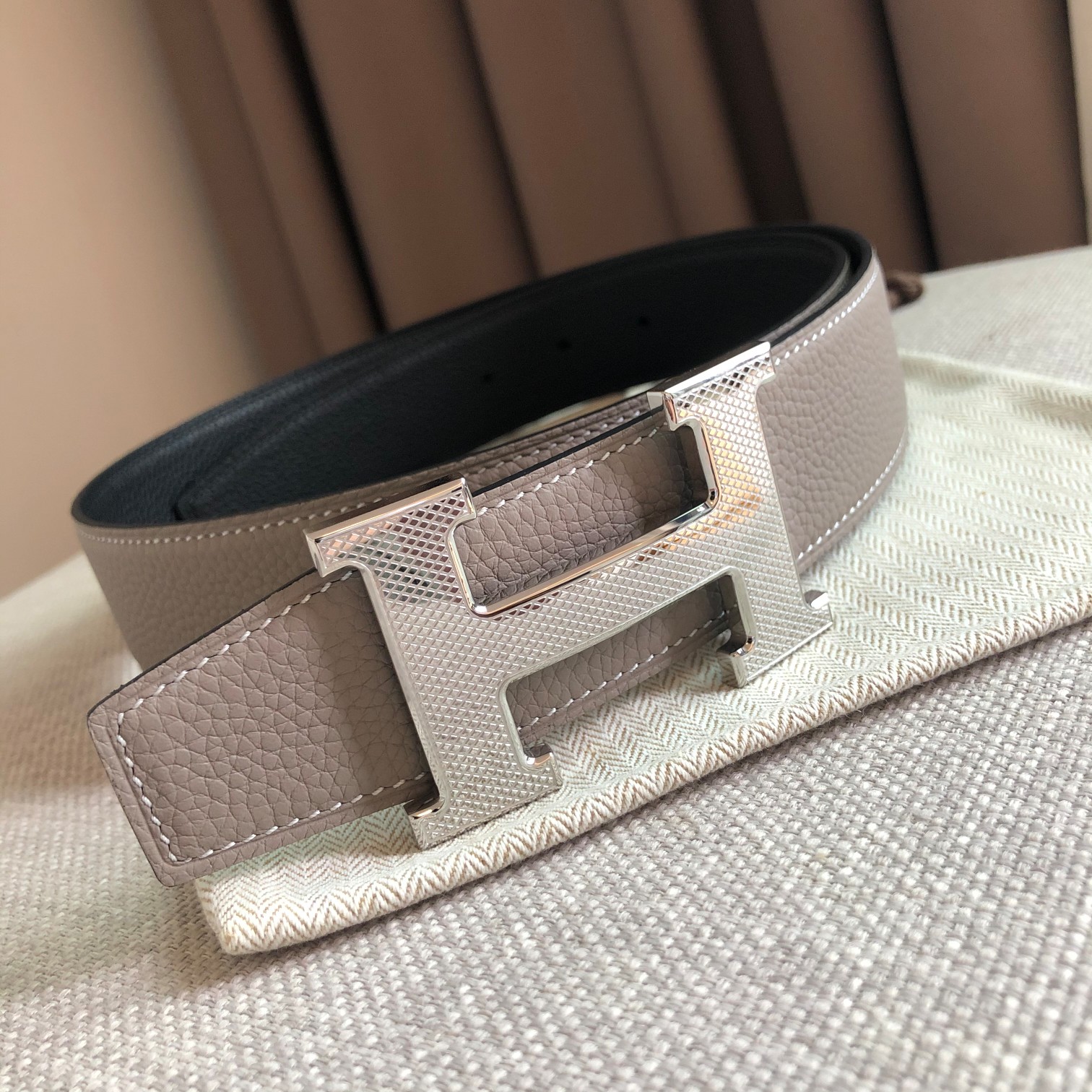 Cheap Replica Hermes Reversible Leather Men Belt Width 3.8cm 086