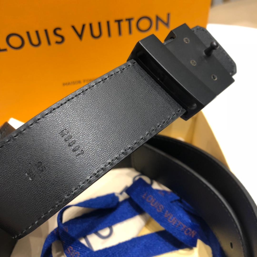 Cheap Replica Louis Vuitton Linitiales Men Leather Belt Width 3.5cm M6897S 065