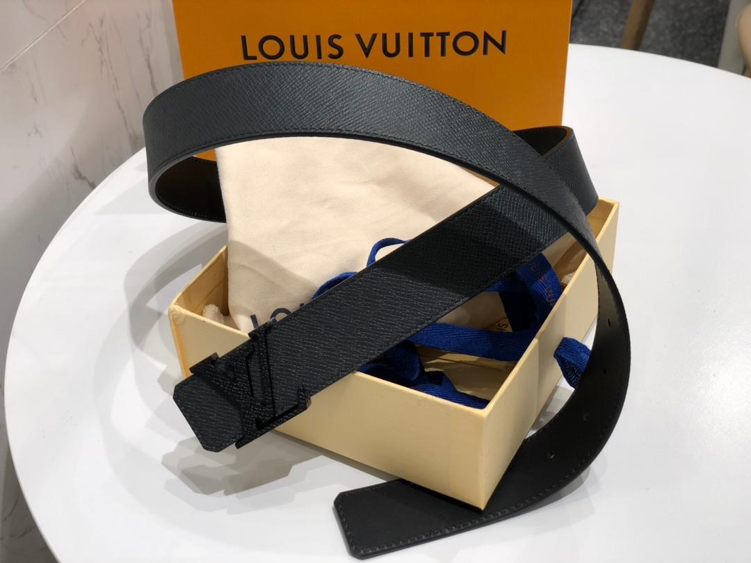 Cheap Replica Louis Vuitton Linitiales Men Leather Belt Width 3.5cm M6897S 065