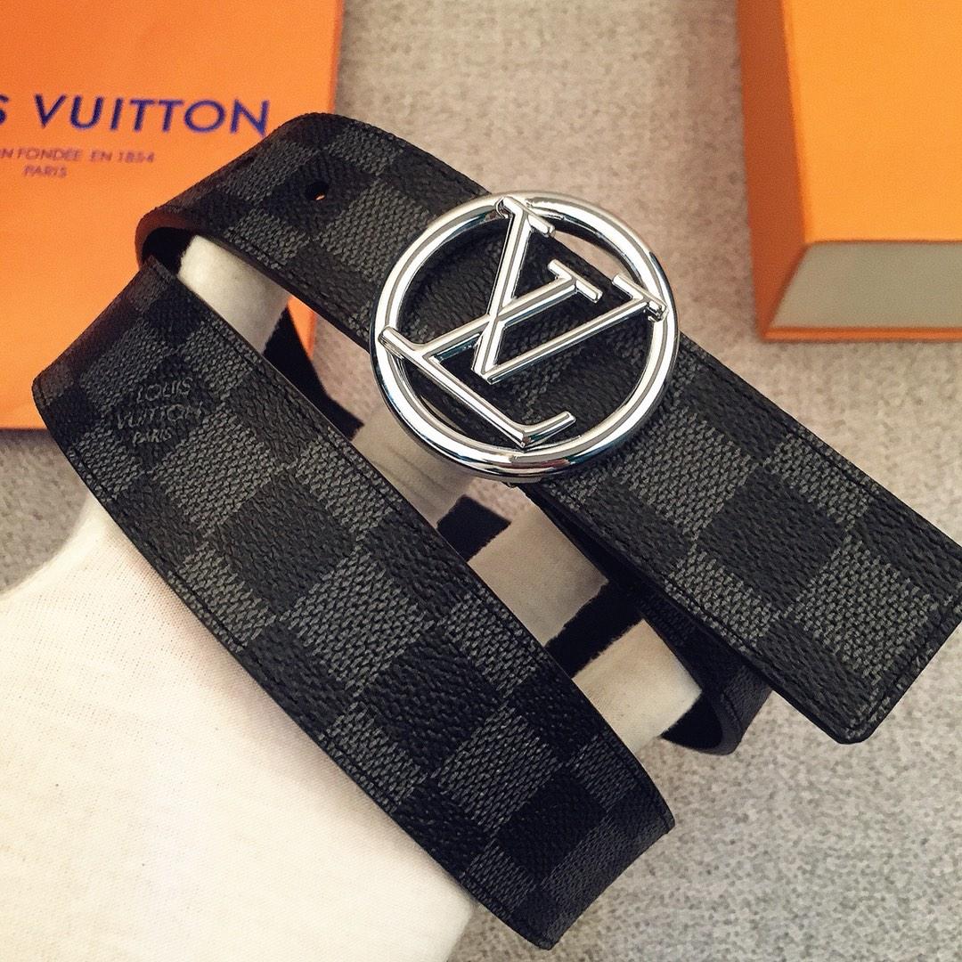 Cheap Replica Louis Vuitton Men Leather Belt Width 075