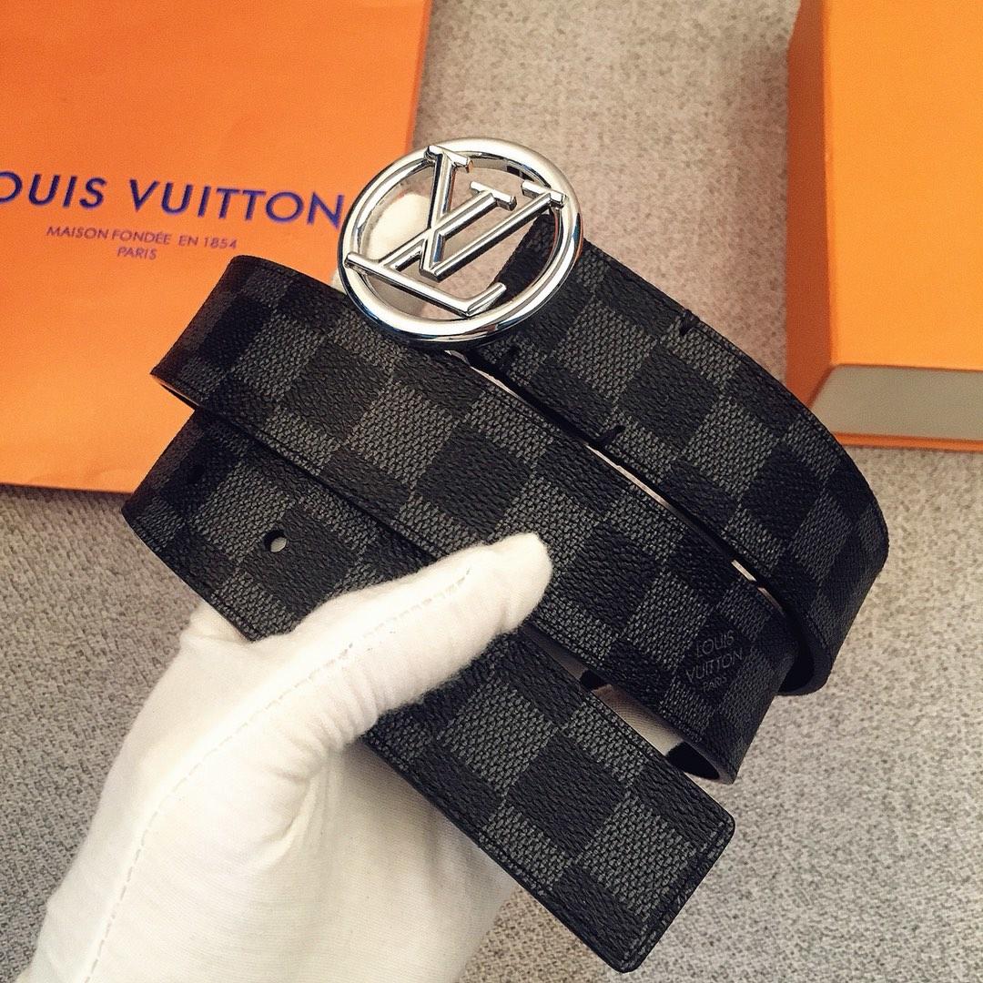 Cheap Replica Louis Vuitton Men Leather Belt Width 075