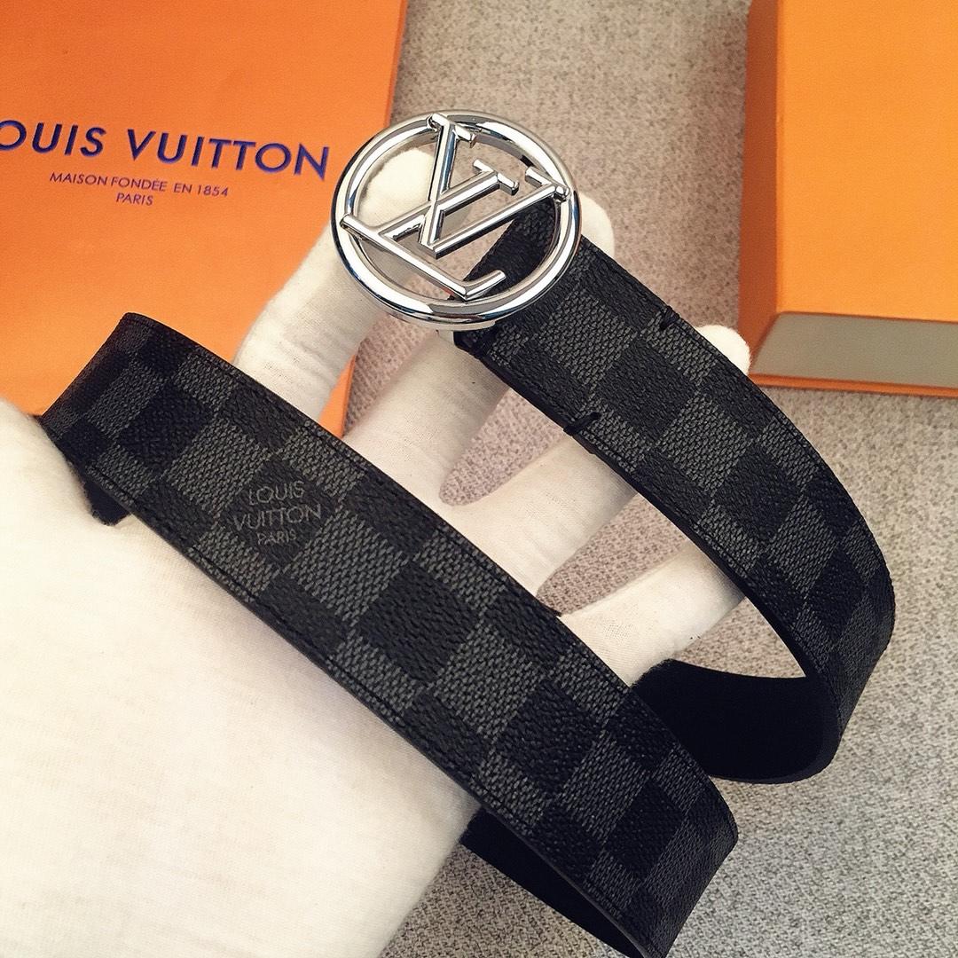 Cheap Replica Louis Vuitton Men Leather Belt Width 075