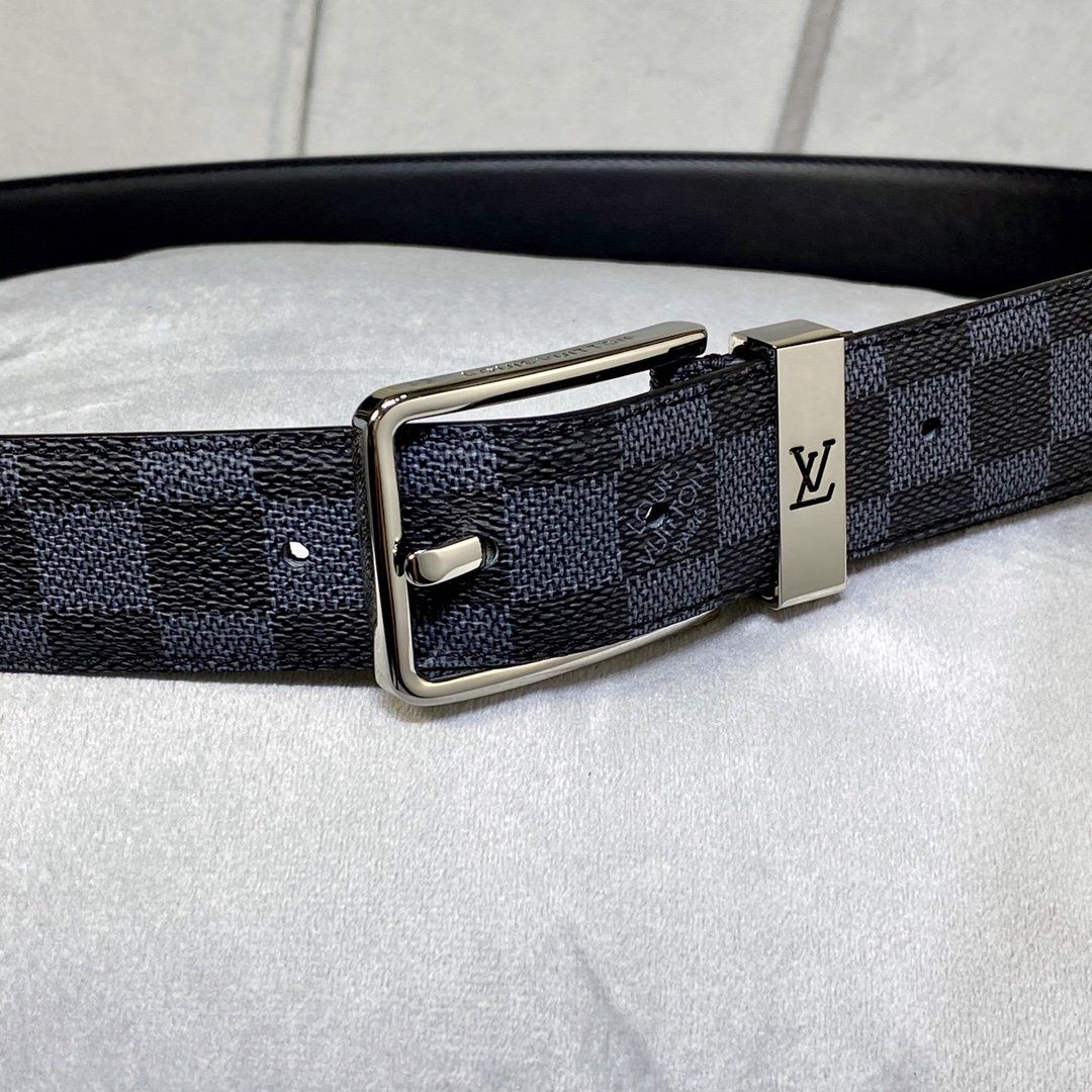 Cheap Replica Louis Vuitton Men Leather Belt Width 3.5cm 103