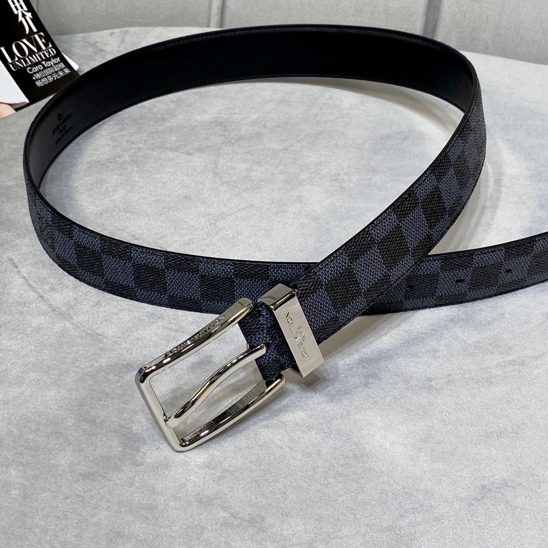 Cheap Replica Louis Vuitton Men Leather Belt Width 3.5cm 104