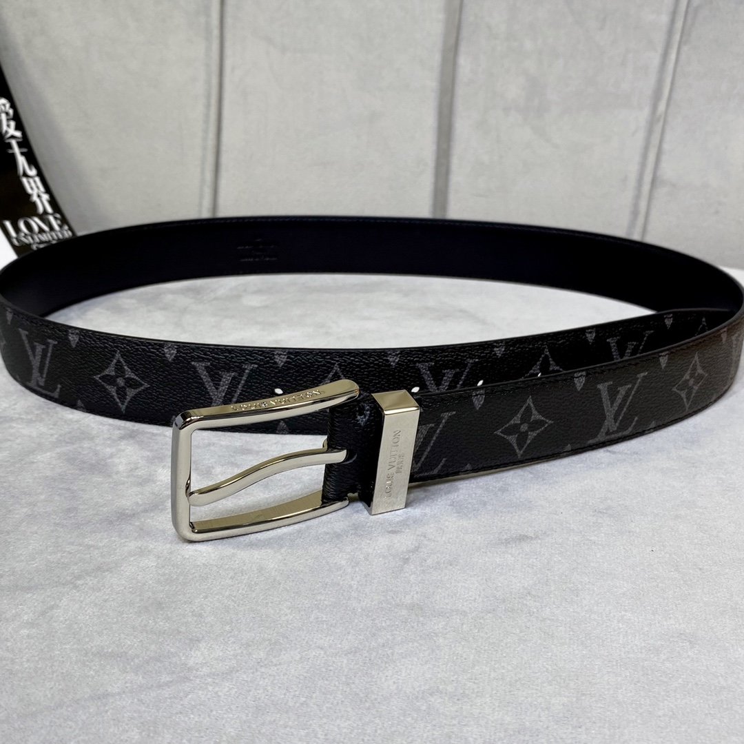 Cheap Replica Louis Vuitton Men Leather Belt Width 3.5cm 106