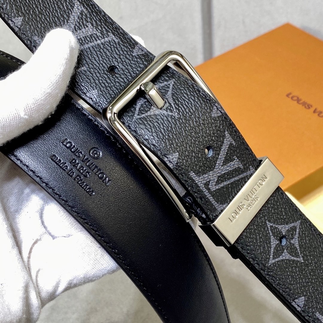 Cheap Replica Louis Vuitton Men Leather Belt Width 3.5cm 106