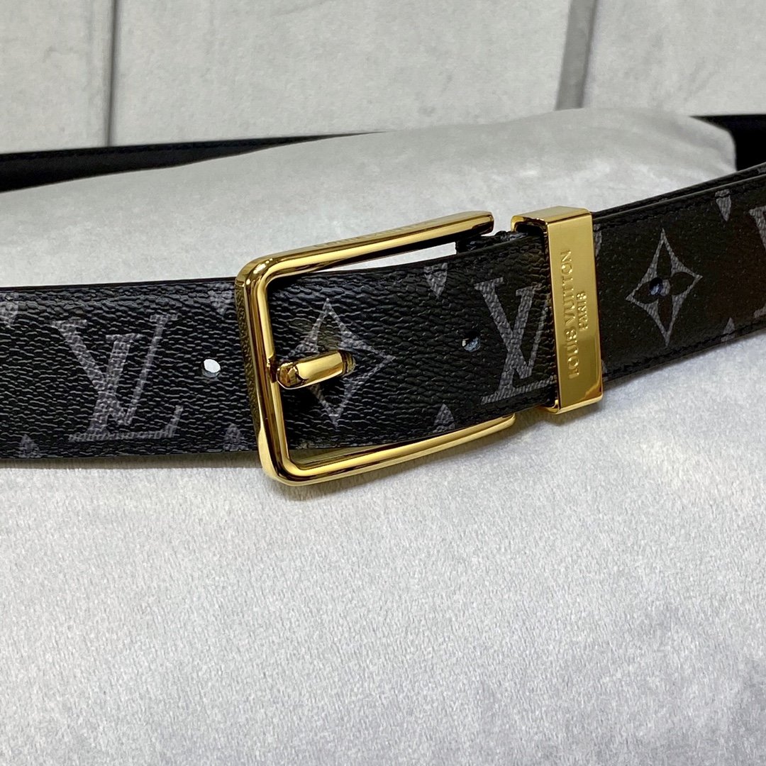 Cheap Replica Louis Vuitton Men Leather Belt Width 3.5cm 106