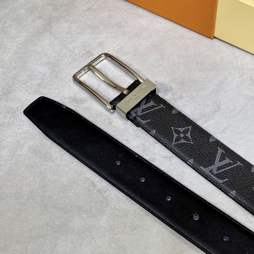 Cheap Replica Louis Vuitton Men Leather Belt Width 3.5cm 106