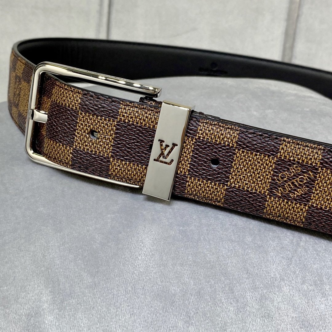 Cheap Replica Louis Vuitton Men Leather Belt Width 3.5cm 107