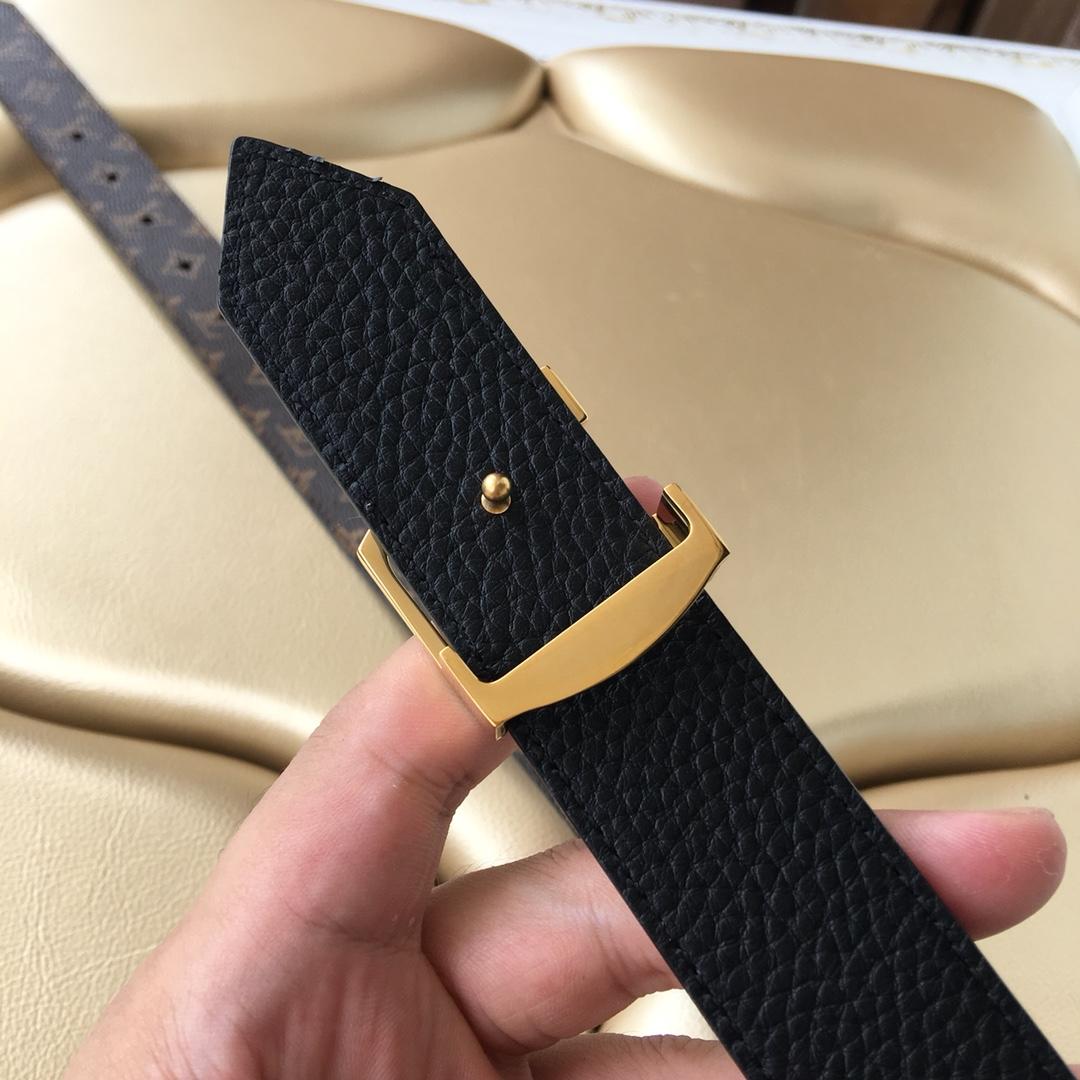 Cheap Replica Louis Vuitton Men Leather Belt Width 3cm 077