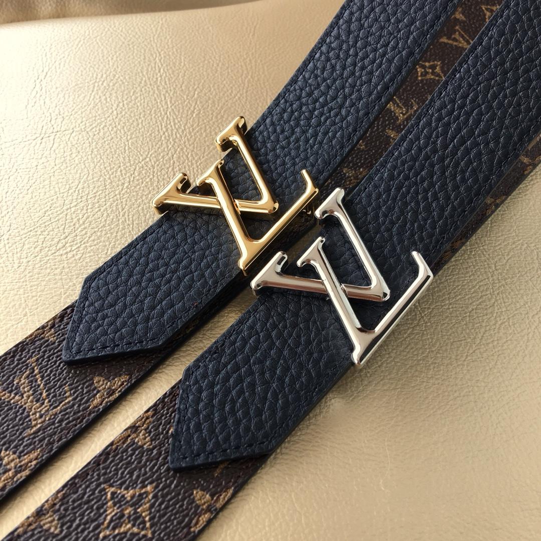 Cheap Replica Louis Vuitton Men Leather Belt Width 3cm 080