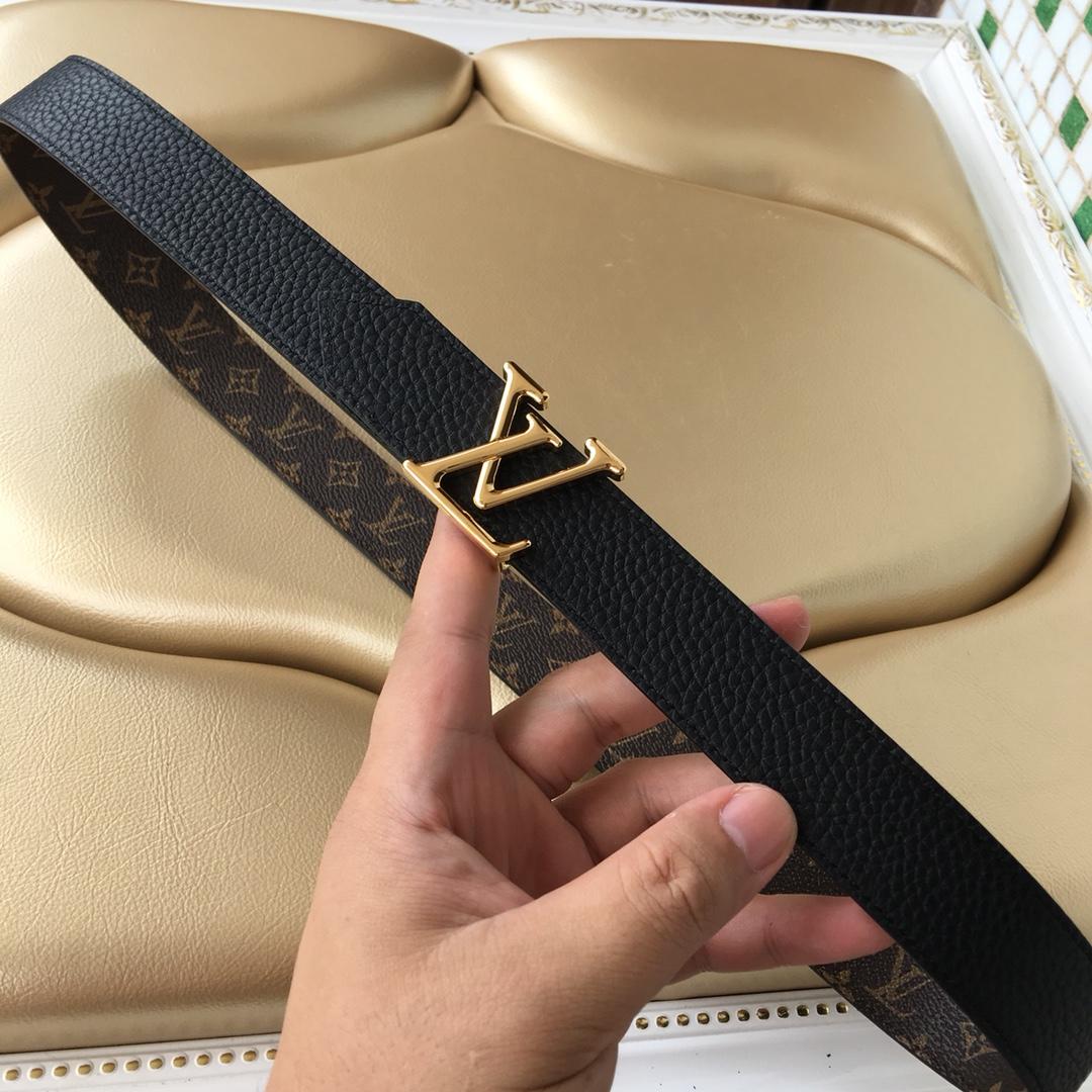 Cheap Replica Louis Vuitton Men Leather Belt Width 3cm 081