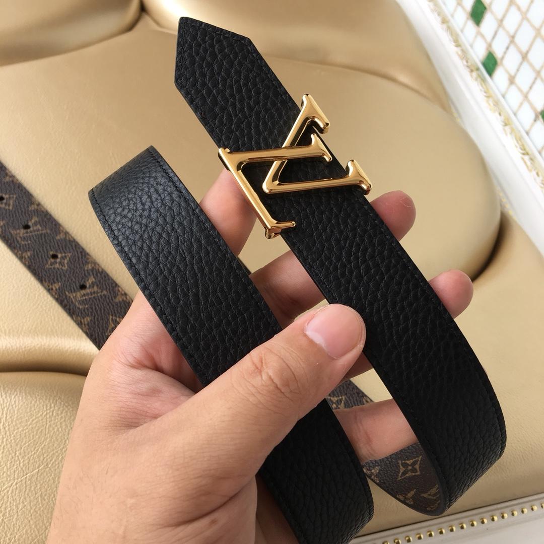 Cheap Replica Louis Vuitton Men Leather Belt Width 3cm 081