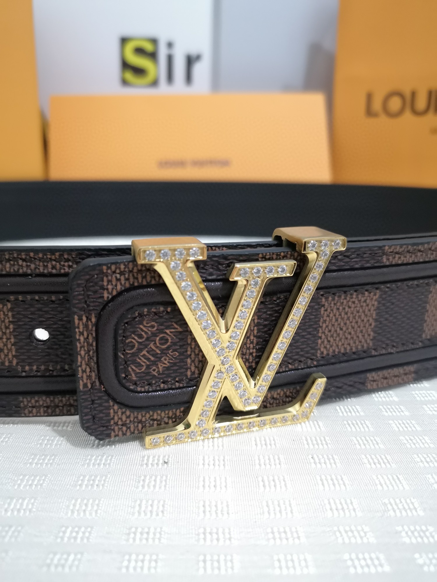 Cheap Replica Louis Vuitton Men Leather Belt Width 4CM 115