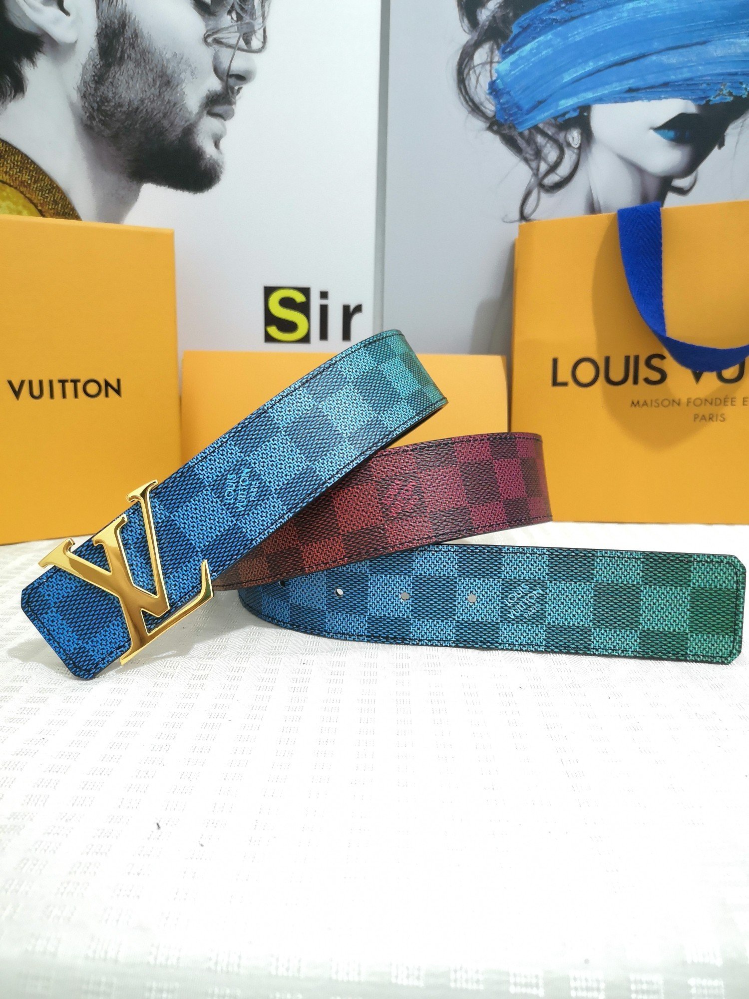 Cheap Replica Louis Vuitton Men Leather Belt Width 4CM 117