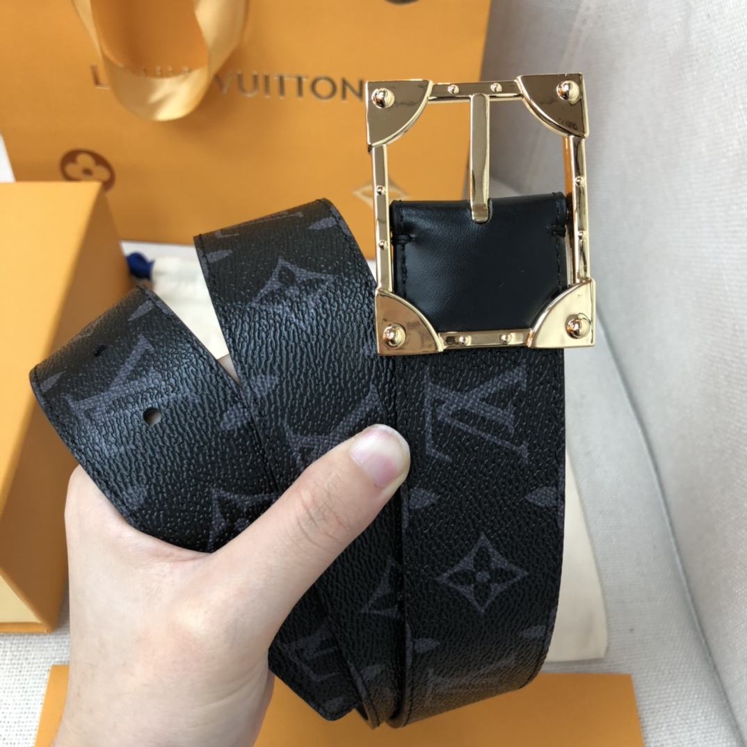 Cheap Replica Louis Vuitton Men Leather Belt Width 4CM 120