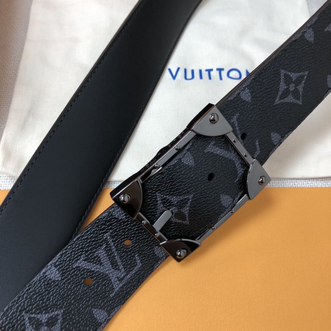 Cheap Replica Louis Vuitton Men Leather Belt Width 4CM 120