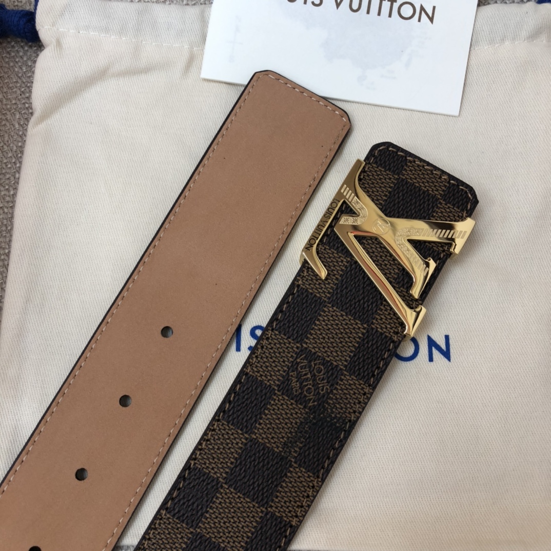 Cheap Replica Louis Vuitton Men Leather Belt Width 4CM 121