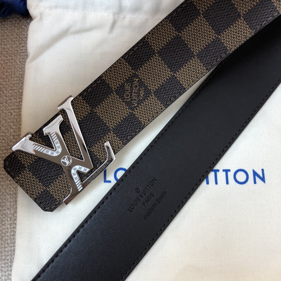 Cheap Replica Louis Vuitton Men Leather Belt Width 4CM 122