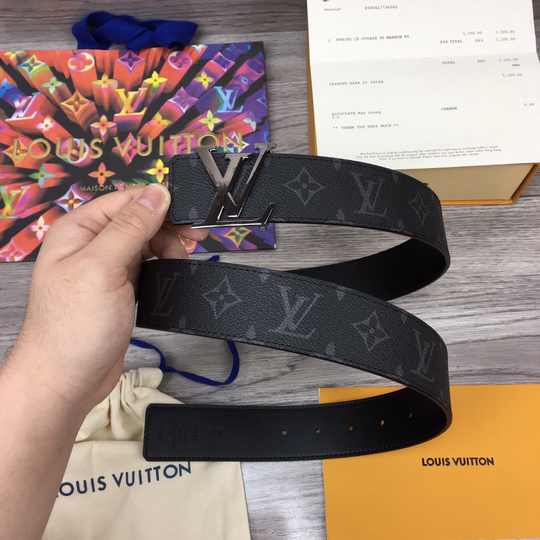 Cheap Replica Louis Vuitton Men Leather Belt Width 4CM 129