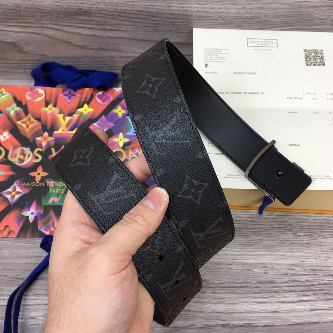 Cheap Replica Louis Vuitton Men Leather Belt Width 4CM 129