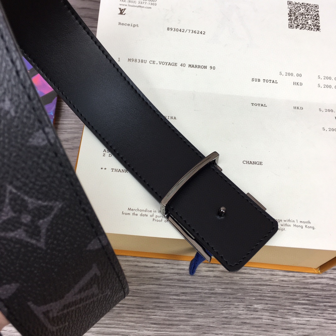 Cheap Replica Louis Vuitton Men Leather Belt Width 4CM 129