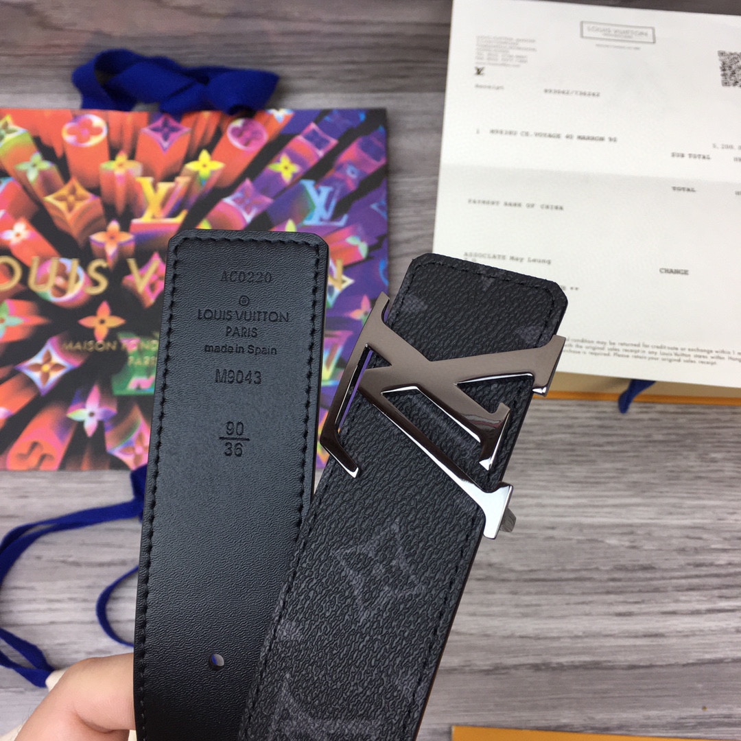 Cheap Replica Louis Vuitton Men Leather Belt Width 4CM 129
