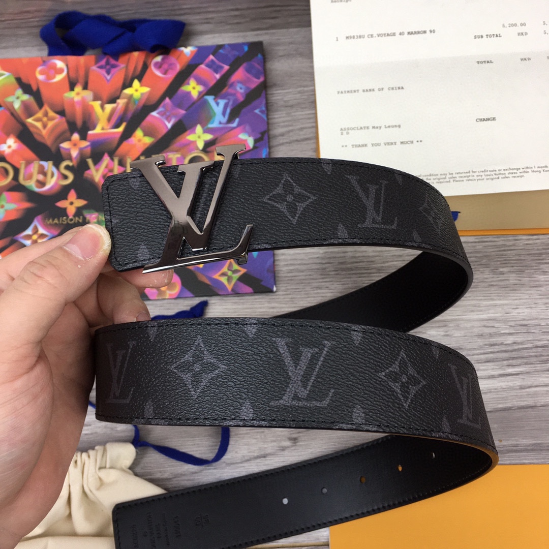 Cheap Replica Louis Vuitton Men Leather Belt Width 4CM 129