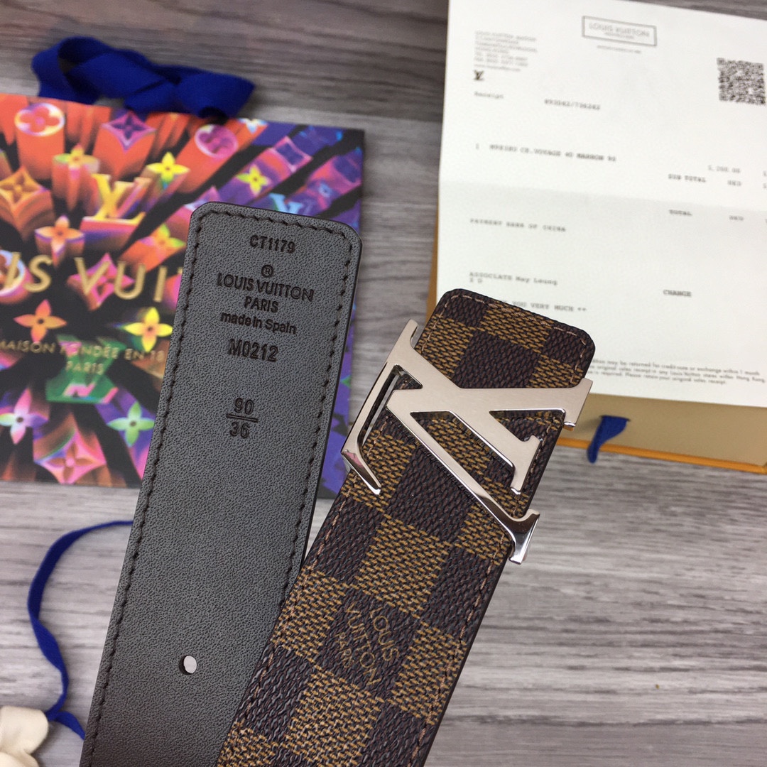 Cheap Replica Louis Vuitton Men Leather Belt Width 4CM 130