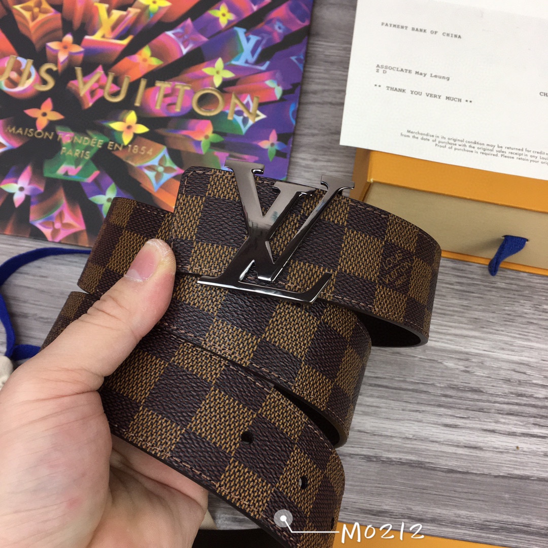 Cheap Replica Louis Vuitton Men Leather Belt Width 4CM 130