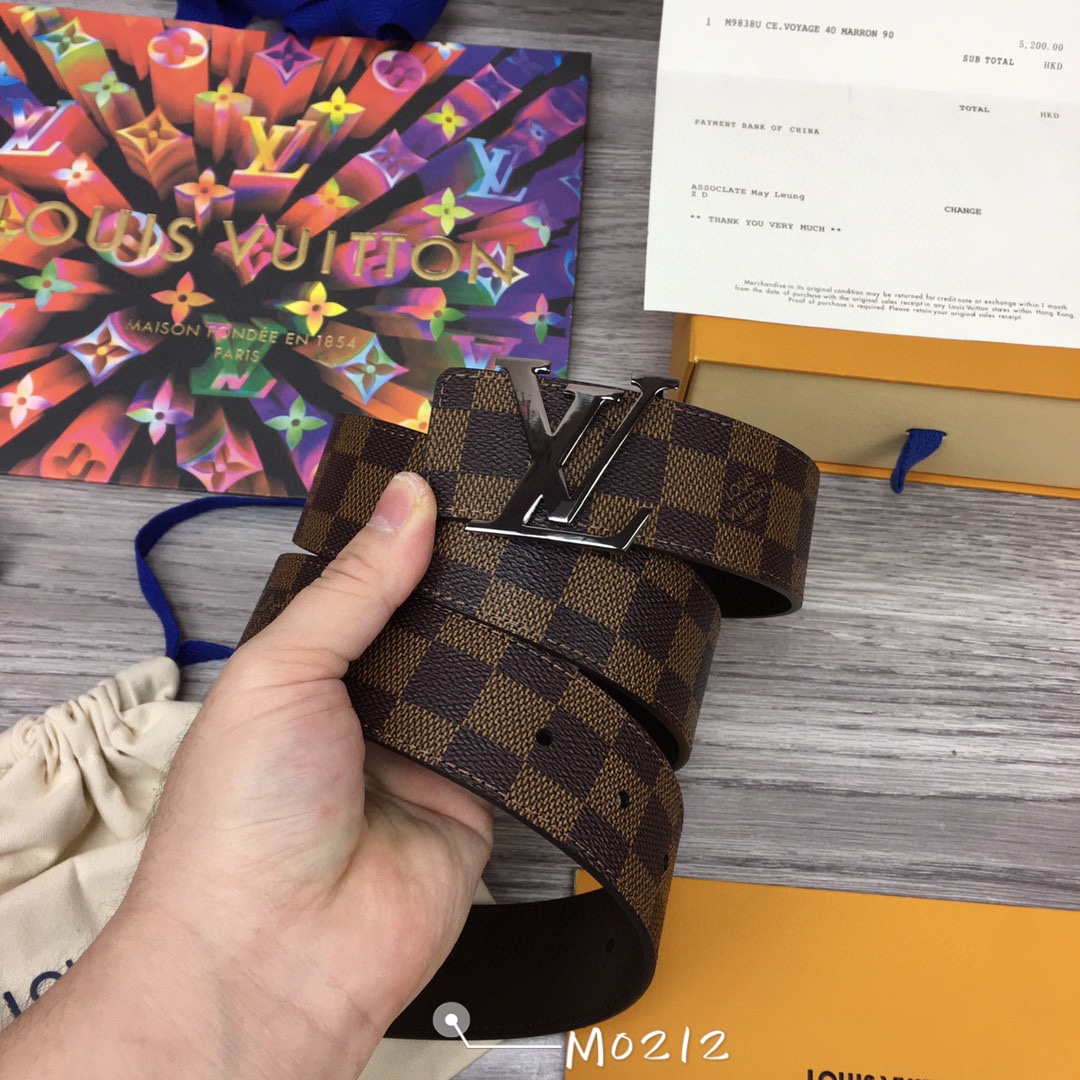 Cheap Replica Louis Vuitton Men Leather Belt Width 4CM 130