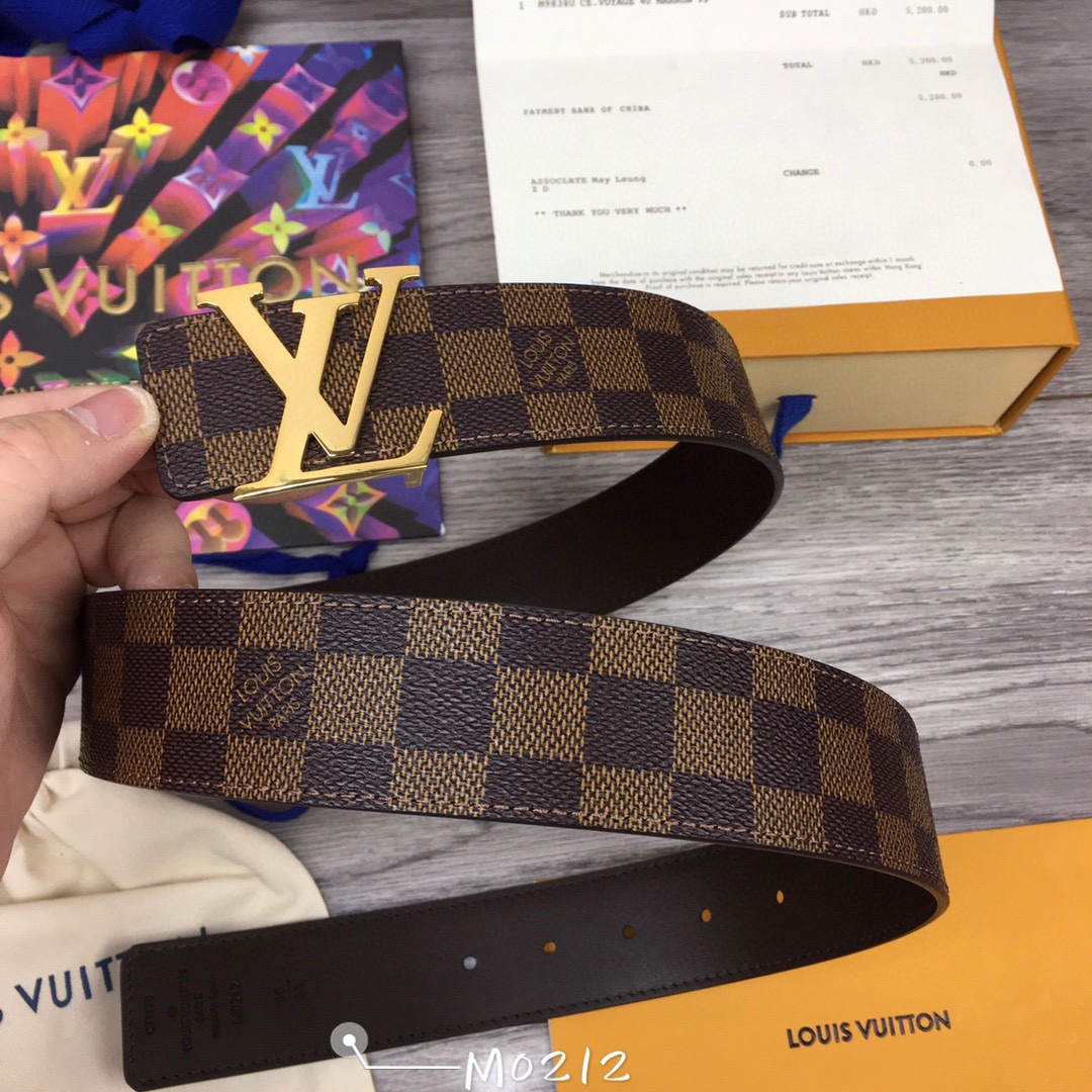 Cheap Replica Louis Vuitton Men Leather Belt Width 4CM 130