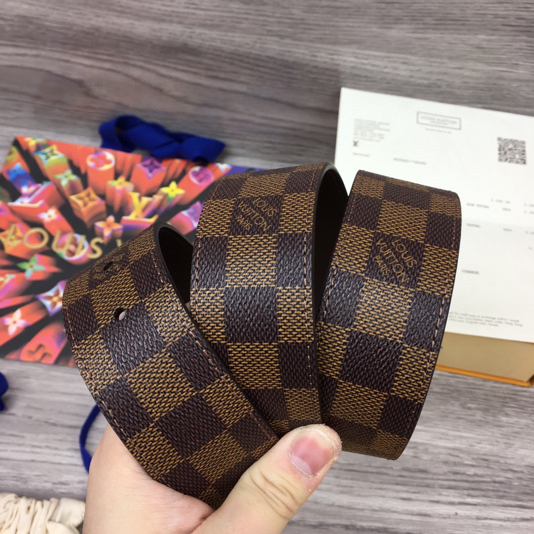 Cheap Replica Louis Vuitton Men Leather Belt Width 4CM 130