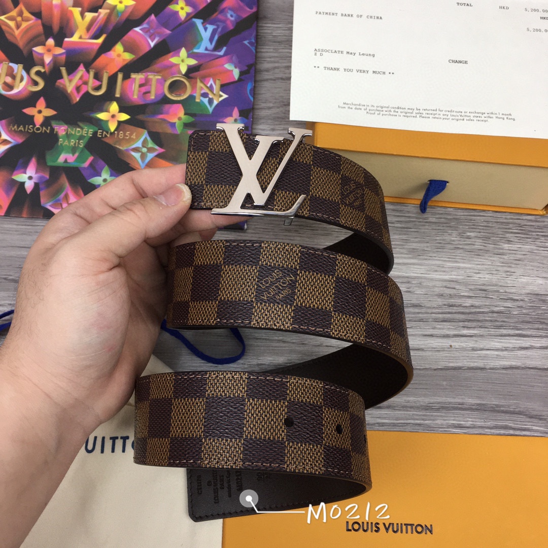 Cheap Replica Louis Vuitton Men Leather Belt Width 4CM 130