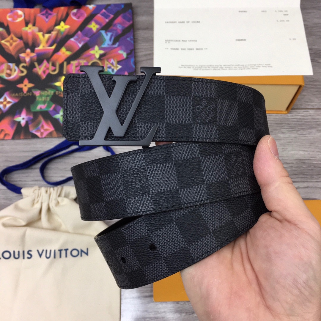 Cheap Replica Louis Vuitton Men Leather Belt Width 4CM 131