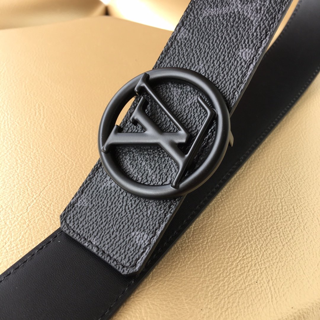 Cheap Replica Louis Vuitton Men Leather Belt Width 4cm 081