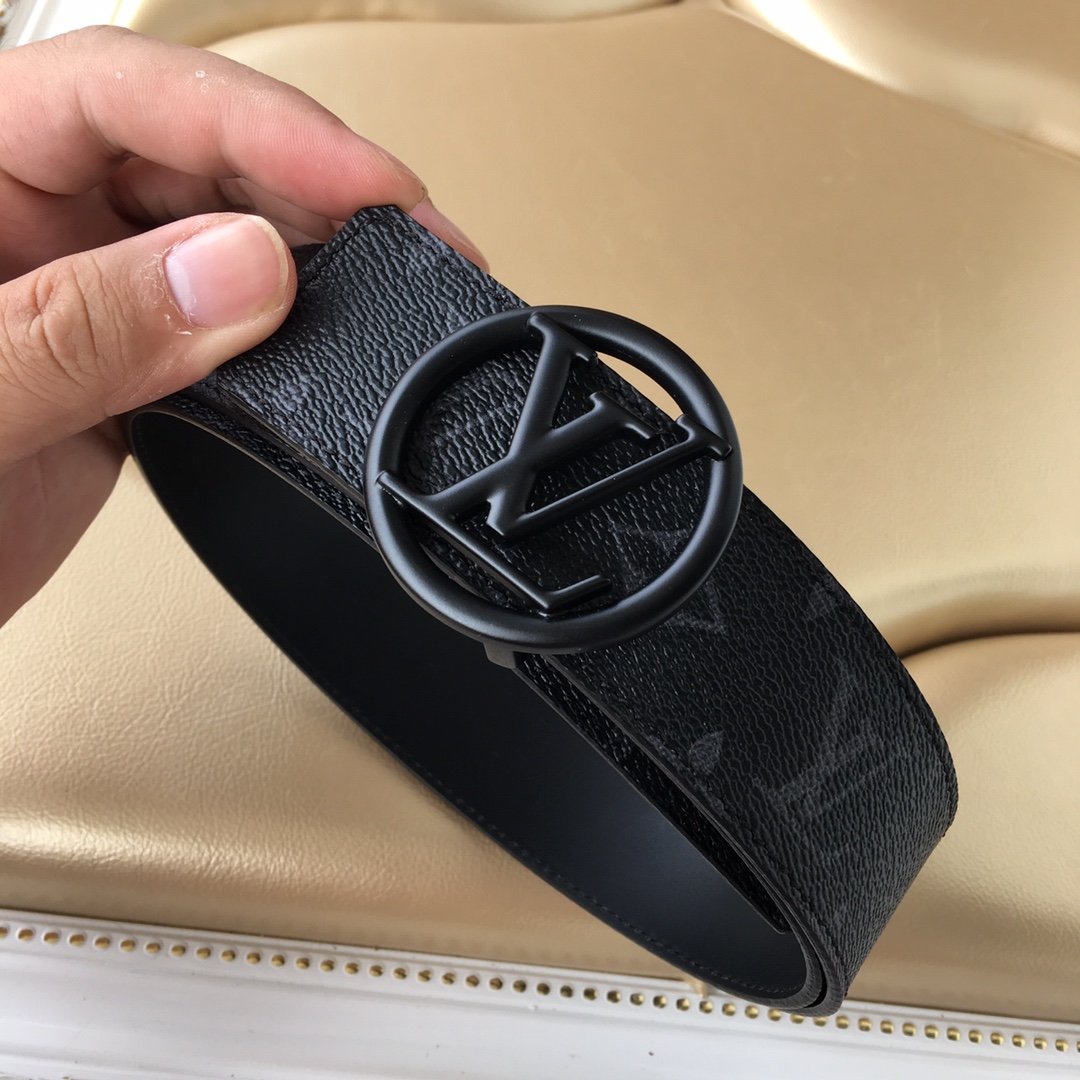 Cheap Replica Louis Vuitton Men Leather Belt Width 4cm 081