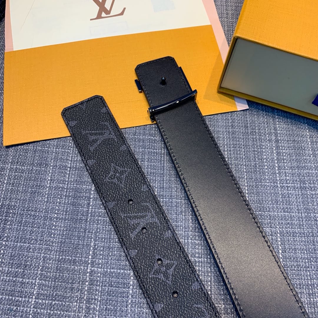 Cheap Replica Louis Vuitton Men Leather Belt Width 4cm 091