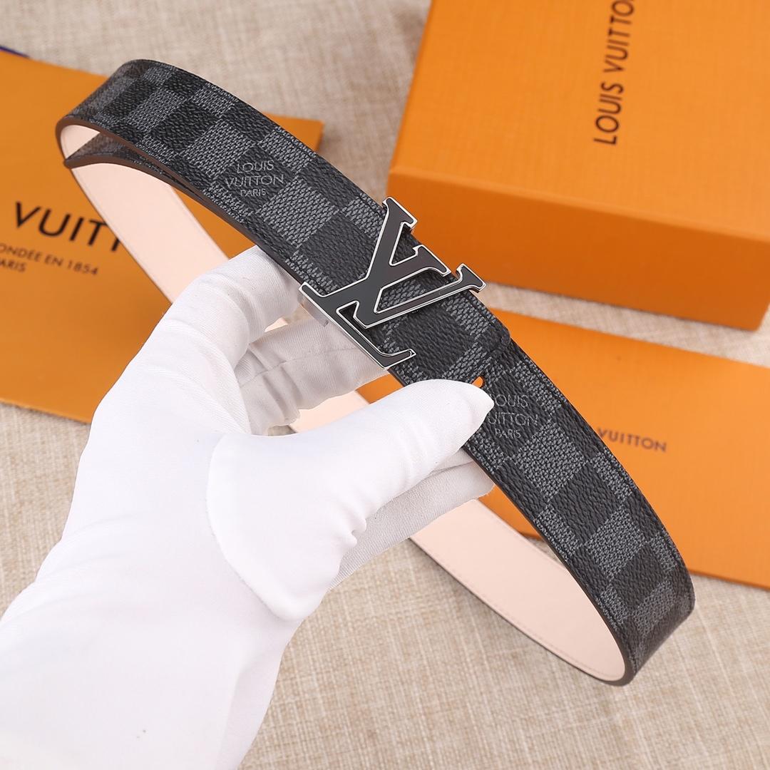 Cheap Replica Louis Vuitton Women Leather Belt Width 3.0cm 068