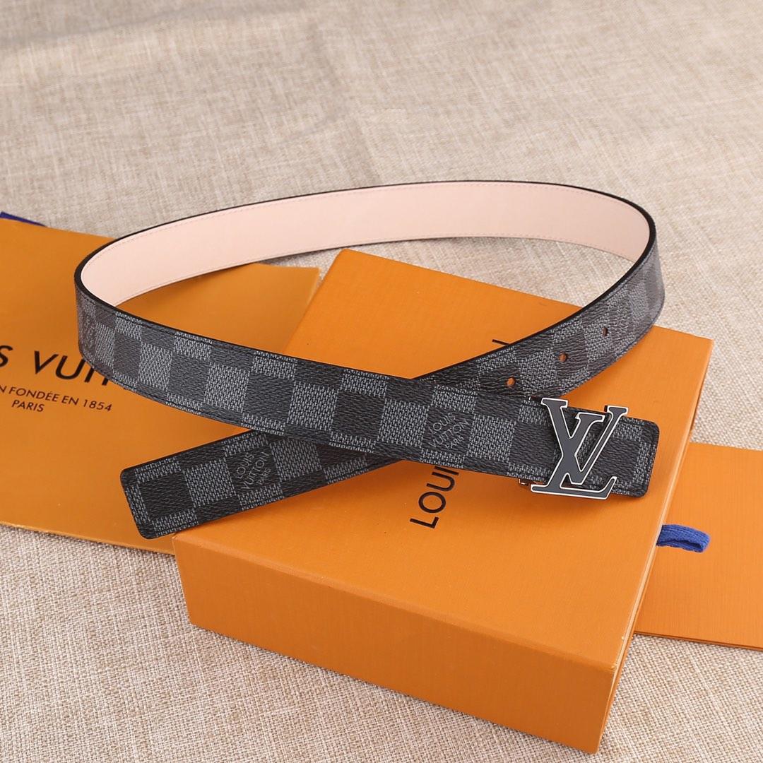 Cheap Replica Louis Vuitton Women Leather Belt Width 3.0cm 068