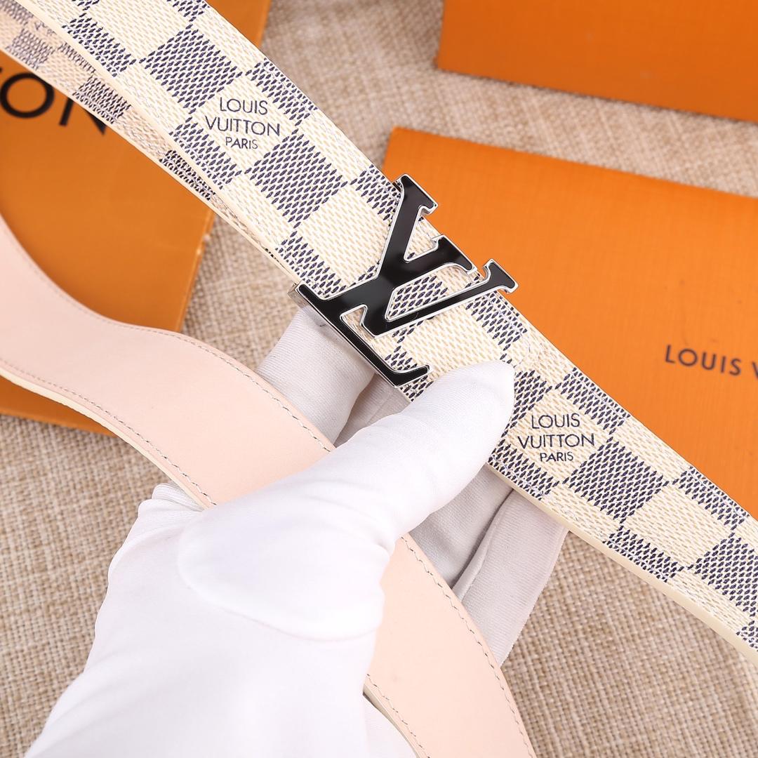 Cheap Replica Louis Vuitton Women Leather Belt Width 3.0cm 069