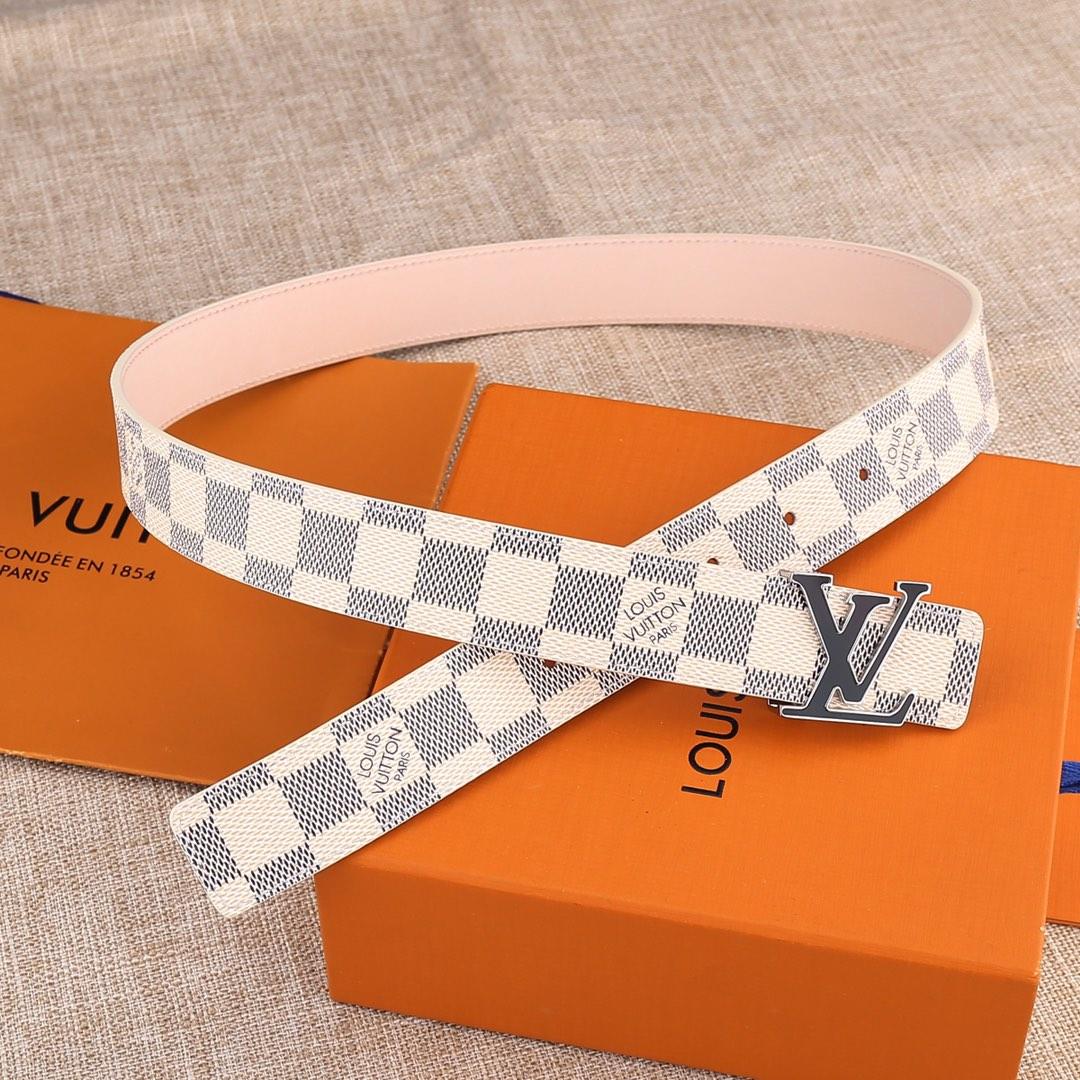 Cheap Replica Louis Vuitton Women Leather Belt Width 3.0cm 069