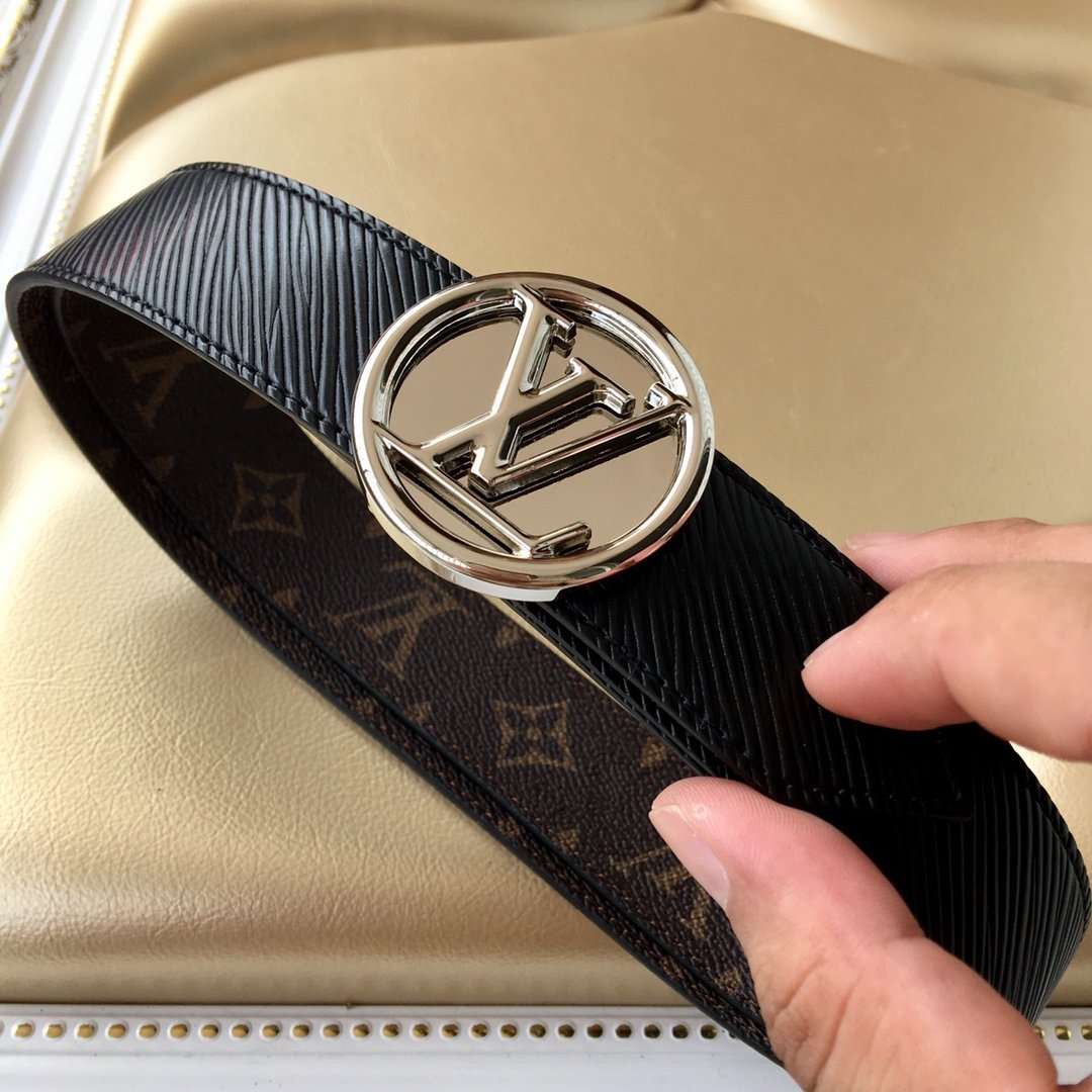 Cheap Replica Louis Vuitton Women Leather Belt Width 3cm 100