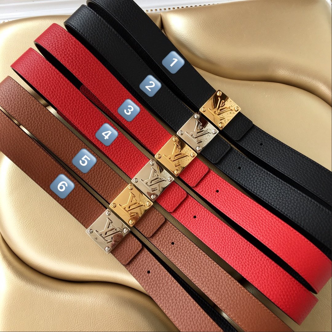 Cheap Replica Louis Vuitton Women Leather Belt Width 3cm 102