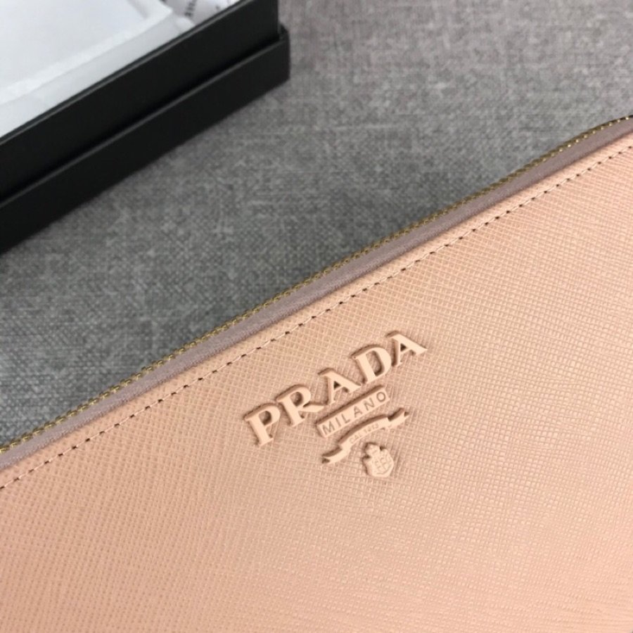 Cheap Replica Prada 1ML506 Leather Wallet Earth-Yellow 