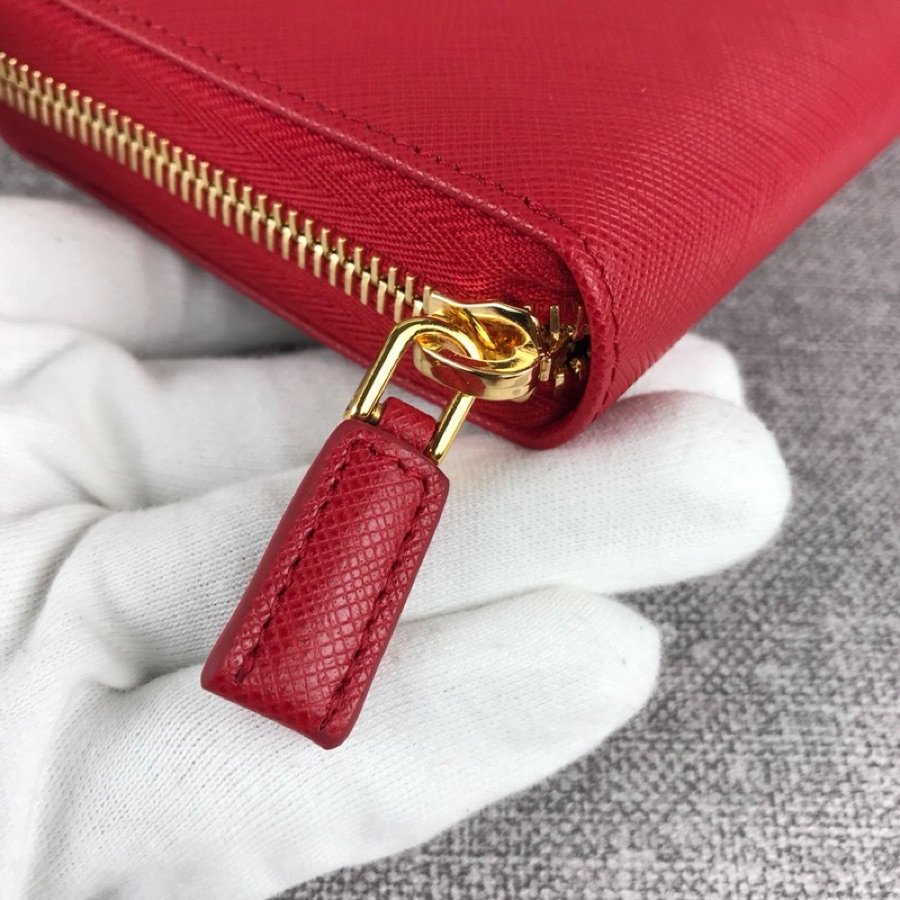 Cheap Replica Prada 1ML506 Leather Wallet red