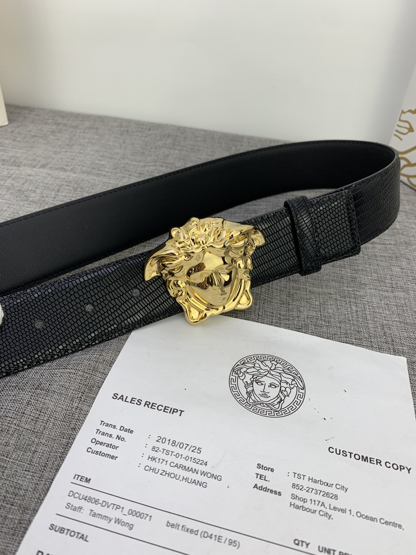 Cheap Replica Versace Men Reversible Leather Belt Width 4cm With Gold Buckle 023