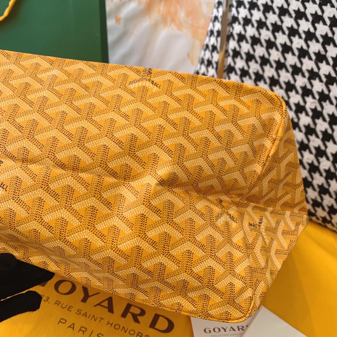 Classica Goyard Saint Louis GM Tote Bag Classic Goyardine Canvas Yellow